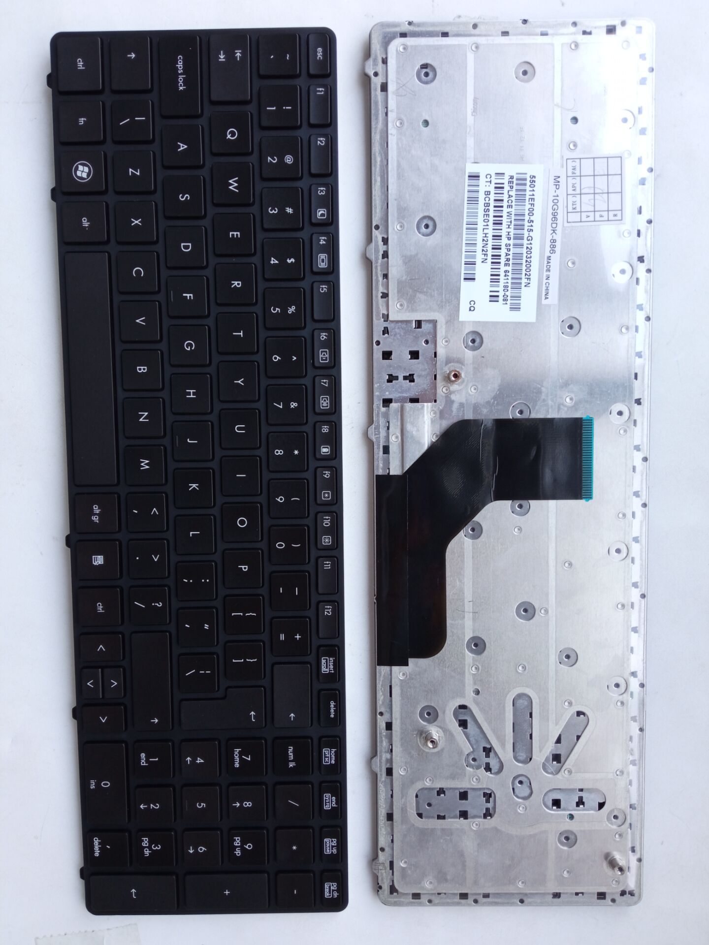 Picture of New Replacement Laptop Keyboard For HP 6560B/8560P BLACK FRAME BLACK UI Layout